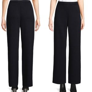 St John knit women black wide legs pants